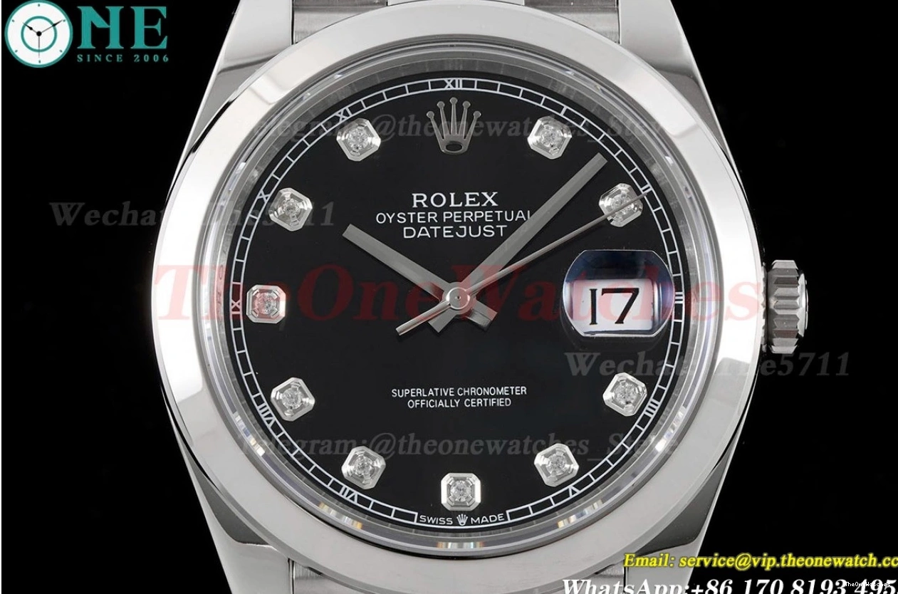 SS King 904L Dial Jubilee 41mm Black 126300 SS VR3235 Datejust 0502
